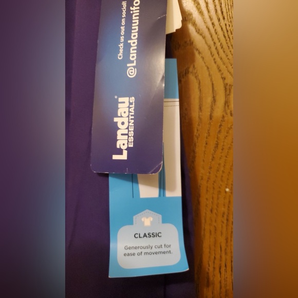 Landau Essentials Creased Front Elastic Waist Pants | NWT | Purple | Sz: M - Picture 7 of 11